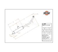 Silencer Sitoplus Complete 0249 Fits Piaggio Si 50 1979-1996