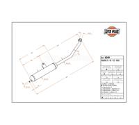 Piaggio Si Ks Fl2 - Boss 1978 2001 Leovince Exhaust Full System Sitoplus Steel
