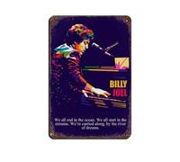 Pianist Billy Joel Poster (4) Retro Poster Metal Tin Sign Chic Art Retro Iron Painting Bar People Cave Cafe Family Garage Poster Wall Decoration 8x12inch(20x30cm)