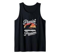 Pianist by Passion Retro Piano Music Lover Tank Top