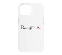 Pianist cute Heart Typography Gift Case for iPhone 15