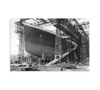 PIANK RMS TITANIC Under Construction Wolff Shipbuilders Canvas Art Poster And Wall Art Picture Print Modern Family Bedroom Decor Unframe 12x18inch(30x45cm)