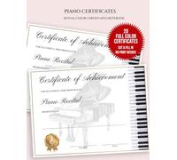 Piano Achievement Certificate: Certificate of Achievement Piano Recital Notebook with 20 Award Certificates