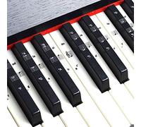 Piano and Keyboard Music Note Full Set Stickers for White and Black Keys，Complete Printed Notes on Grand Staff -suitable for 49/61/76/88 Keyboards