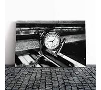 Piano and Pocket Watch Canvas Print | Gallery Wrapped 30mm Frame Wall Art | 24x16 inches | Ready to Hang | Modern Music Picture | Living Room Bedroom Lounge Office