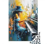 Piano Art Painting 1000 Piece Jigsaw Puzzle Paper Adult Night View Jigsaw Puzzle 38x26cm/1000pcs