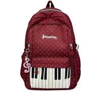 Piano Backpack, Polka Dot Backpack (Red)