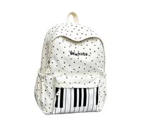 Piano Backpacks Large School Bag with Piano Print, Aesthetic, Lots, White, See description, See description