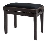 Piano Bench Rosewood Matte, Fabric Upholstery