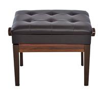 Piano Bench with Storage - Genuine Leather Stool for Performance and Practice - Versatile for Dressing Table Use - Ideal for Adults