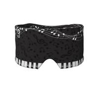 Piano Black Musical Notes, Full Eye Covers Light Blocking Eye Mask Sleep Eye and Ear Muffs