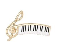 Piano Brooch Pin Zinc Alloy Elegant Music Note Lapel Accessory | Gift-ready for Women and Music Students, Versatile for Shirts or Scarves, Timeless Delicate Design