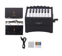Piano Calendar 2025 Hand Crank Bluetooth Playable Musical Desk Calendar with 52 Music Pieces Adjustable Volume USB Rechargeable for Music Lovers and Unique Gift Ideas Metal (Black)