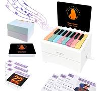 Piano Calendar 2025, Playable Piano Desk Calendar 2025, Swift Mini Piano Calendar with 52 Simplified Music Scores in 27 Cards, USB Rechargeable Mini Piano Gifts for Swift Fans Home Decor (White)