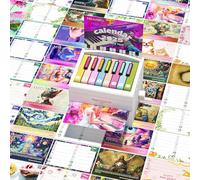 Piano Calendar,Playable Mini Piano Desk Calendar from DCE.2024 - DEC.2025,Creative Time Calendar with 30 Music Scores Included,Aesthetic Room Decor,Gift For Fans Inspiration Gift For for Her, Singer