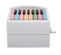 Piano Calendar, USB Rechargeable Playable Piano, Volume Adjustable with 52 Weekly Calendar Cards for Music Lessons, Innovative Design (White