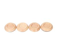 Piano Caster Cups Floor Protector 4PCS Premium Beechwood Non Slip Anti Vibration EVA Foam Pad for Upright Piano Legs Furniture Protectors (Log Color)