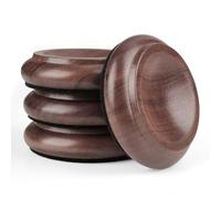 Piano Caster Cups,Upright Piano Caster Cups,Furniture Caster Cups,Sofas Beds Chairs Wheel Caster Cups Pads,with Non-Slip & Anti-Noise Felt Pads,for Hardwood Floor Protectors (Walnut Color-4 Pcs)