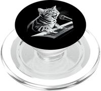 Piano Cat Singer Classic Music Kitten Singing Pianist PopSockets PopGrip for MagSafe