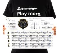 Piano Chord Chart - Laminated Card Cheat Sheet - Back to School Music Learning Tool - Fits In Your Music Folder - Large Diagrams To Learn Piano Chords & Keys, For Beginner and Intermediate Players