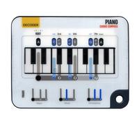 Piano Chord Compass, Keyboard Chord Chart Tool for Beginners | Major, Minor, Diminished, Augmented, 7ths, Intervals, Root Notes, Progressions, Music Theory, Sliding Keyboard Tool