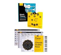 Piano Chords & Scales Chart + Circle of Fifths Decoder Wheel & Music Theory Book - Learn Chords, Keys, Scales & Progressions - All-Instrument Music Theory Bundle for Students & Musicians