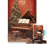 Piano Christmas Tree 1000 Piece Jigsaw Puzzles for Adults Teenagers Recall Boost Calm Escape Smooth Cut Heartfelt Gift (38x26cm)