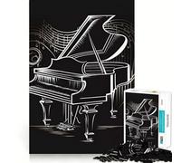 Piano Colorful 1000 Piece Jigsaw Puzzles for Adults Jigsaw Mind Puzzle Mind Calm Art Assembly Unique Gift (38x52cm)