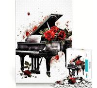 Piano Colorful 1000 Piece Jigsaw Puzzles for Adults Jigsaw Think Toy Home Enjoy Fine Cut Santa Wish Gift (38x52cm)