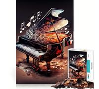Piano Colorful Jigsaw Puzzles 1000 Piece for Teenagers Enhance Recall Relax Time Exact Edge Creative Gift (38x52cm)