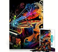Piano Colorful Jigsaw Puzzles 1000 Piece for Teenagers Enhance Recall Relax Time Exact Edge Creative Gift (38x26cm)