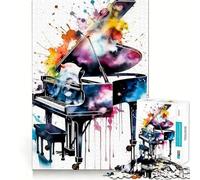 Piano Colorful Jigsaw Puzzles 1000 Pieces for Adults Logic Sense Toy Leisure Time Smooth Edge Seasonal Gift (38x26cm)