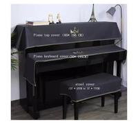 Piano Cover 1 Pcs Luxury Modern Simple Piano Top Cover/Piano Key Cover/stool Cover/Dust-proof(Black,Piano top cover)