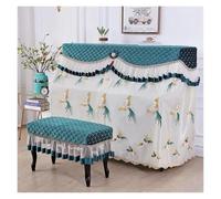 Piano Cover All Inclusive Piano Cover Stool Covers Modern Minimalist Keyboard Dust Proof Protective Anti-scratch Cloth(01,Piano - double stool)