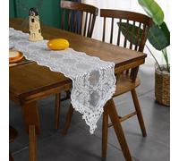 Piano Cover Cloth Lace Fabric Decorative Dust-proof Cloth for Upright Vertical Piano Top Cover cupboard cover(White,30 * 180cm(11.8'*70.9'))