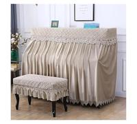 Piano Cover Decorative Stool Two-piece Set Minimalist Home And Sun Proof Solid Color Cloths(Color 03,155x40x130cm 78x38cm)