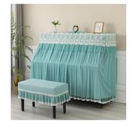 Piano Cover Dust Protector Full Cover Lace Modern Simple Princess Lotus Embroidery Piano Dust Covers(Light Grey,153x35cm Cover)