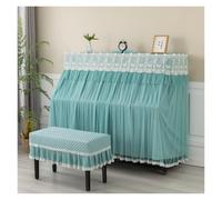 Piano Cover Dust Protector Full Cover Lace Modern Simple Princess Lotus Embroidery Piano Dust(Light Grey,153x35cm Cover)