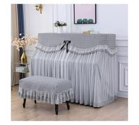 Piano Cover Dust Protector Modern Simple Dustproof Cover Lace Embroidered Cloth Art Piano Bench Cushion Home Decor Bed Headboard(Color 2,Piano full cover)