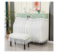 Piano Cover Dust Protector Modern Simple Dustproof Cover Lace Embroidered Cloth Art Piano Bench Cushion Home Decor Bed Headboard(Color 4,Single stool cover)