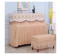 Piano Cover Dust Protector Piano Full Cover Mesh Lace Dust Modern Simple High-end Cloth(Coffee,153x38cm 40x60cm)