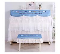 Piano Cover Dust Protector Printed Household Piano Dust Cover Lace Fabric Covers Full for Playing Without Taking Off The Cloth(Style 03,58 x 38cm 1pcs)