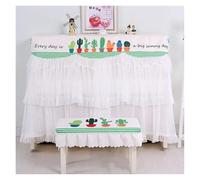 Piano Cover Dust Protector Printed Household Piano Dust Cover Lace Fabric Covers Full for Playing Without Taking Off The Cloth(Style 07,153x35x120cm 1pcs)