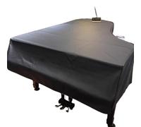 Piano cover, dustproof cover Black Grand Piano Cover Waterproof Leather Grand Piano Cover with Stool Cover Anti -Cat Claw Piano Protective Cover(200cm/79inch)
