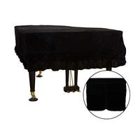 Piano cover, dustproof cover, velvet wing cover, fabric, washable, triangle bordered piano cover