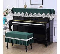 Piano cover， Fashion Dust Proof Cover Electronic Piano Upright Top Dustproof Fashionable Simple Elegant(Green,Full)