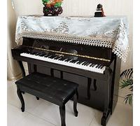 Piano cover, Fashion Dust Proof Cover Piano Upright Top Fashionable Luxury Embroidery Lace Elegant Dustproof(Blue)