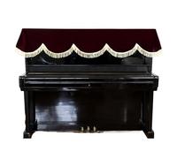 Piano Cover Foldable Soft Washable Gold Velvet Piano Cover Dust Proof Home Set Instrument Top Draped Non-stick grey Cove(Date red)