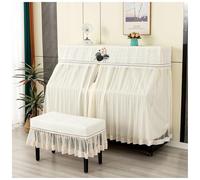 Piano Cover Full Lace Simple Princess Lotus Embroidery Dust Covers for Electronic Keyboard(Color-05,153x35cm Cover)