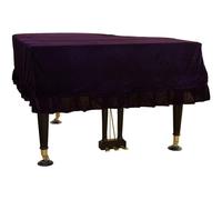 Piano Cover Full Piano Cover Soft Bordered Gold Velvet Protective Anti Scratch Resistant Triangle Macrame Decorated Against Dust Sun Waterproof(PURPLE,200cm)